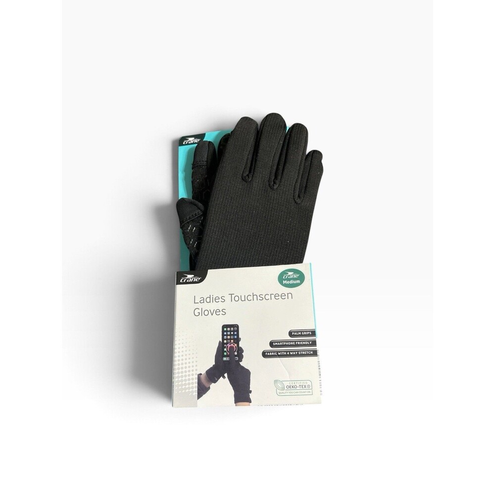 Crane Ladies medium Black Winter Gloves for Smartphone Use